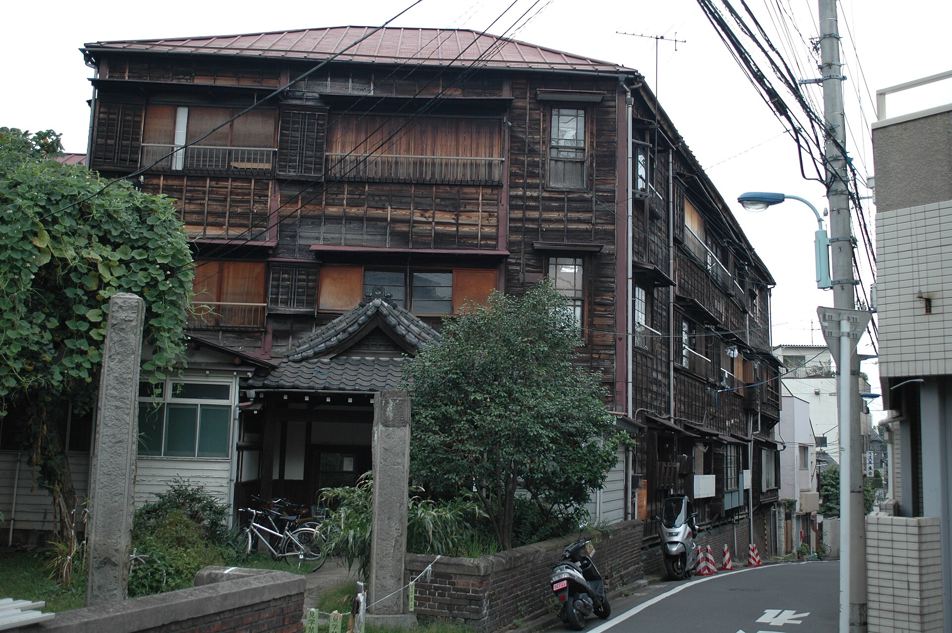 Hongo-kan wooden student boarding house in Tokyo