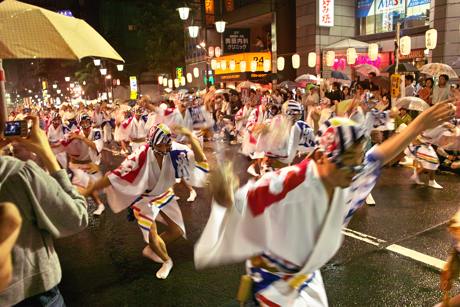 Dancers performing at the Koenji Awa Odori festival in Tokyo