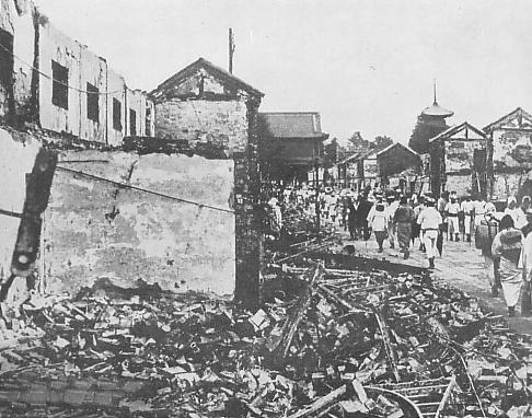 Nakamise shopping street after the 1923 Great Kanto Earthquake in Asakusa