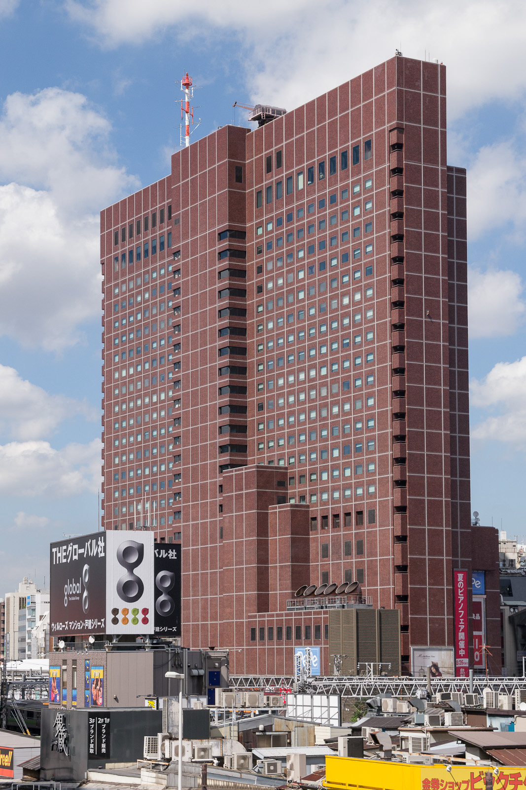 Seibu-Shinjuku Station and Shinjuku Prince Hotel in the same building