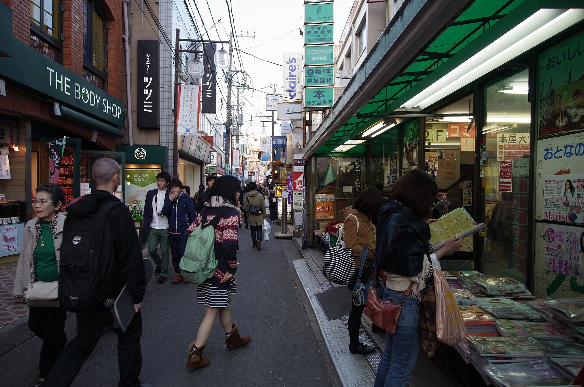 Shimokitazawa station-front food market one week before the Odakyu tracks moved underground in March 2013