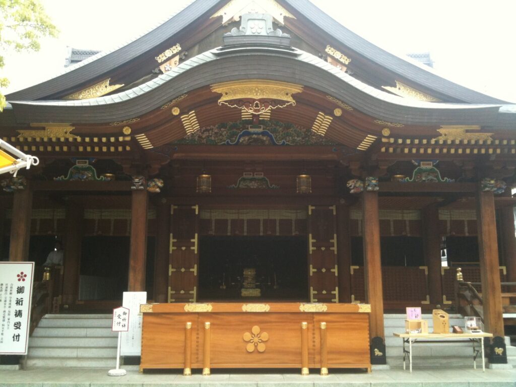 The main hall of Yushima Tenmangu Shrine in Tokyo