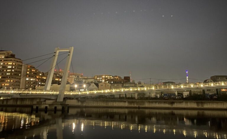 枝川と塩浜エリア(豊洲~木場)を歩いてみました|しおかぜ橋の夜景と運河の歴史散歩