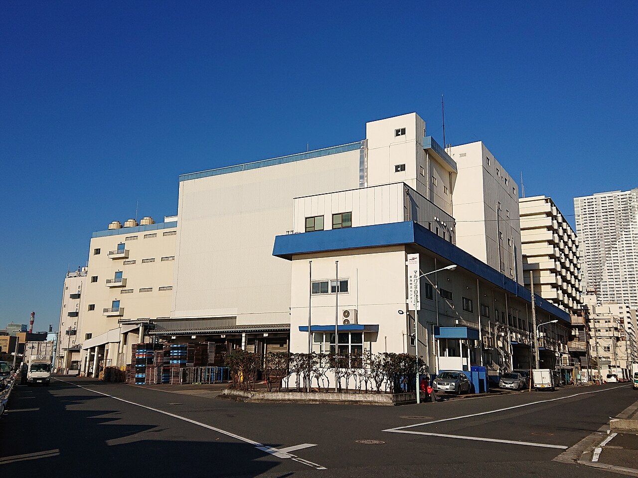 東京都中央区豊海町にあるマルハニチロ物流本店の外観