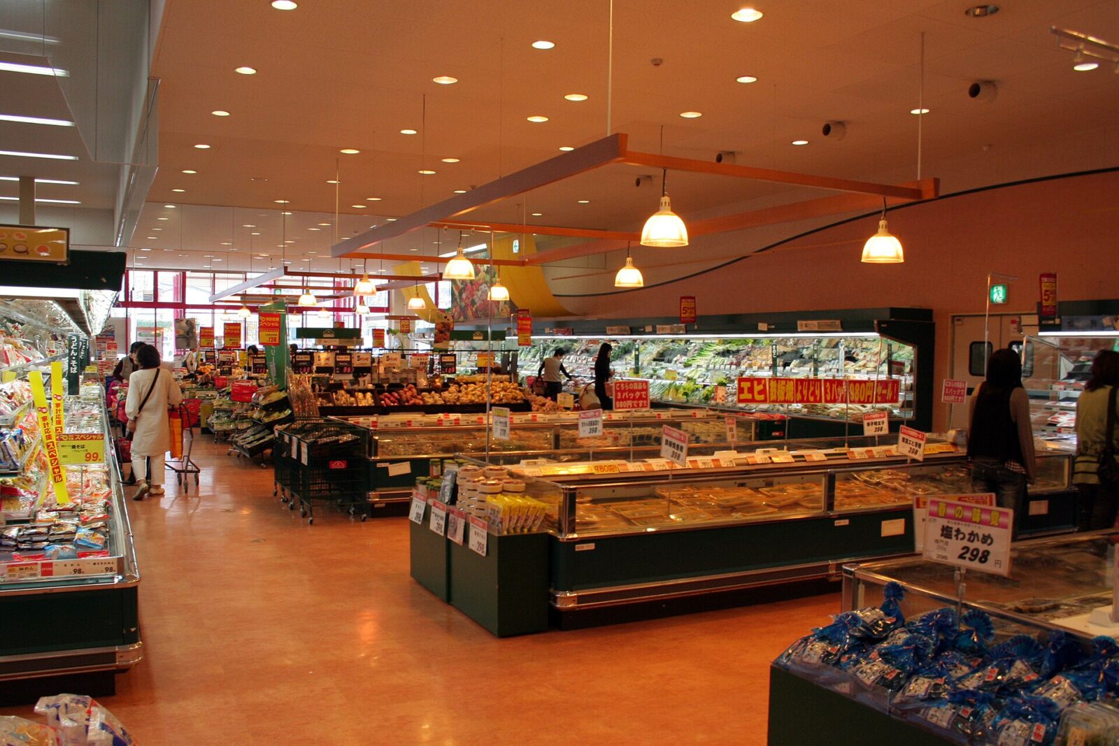 2009年の日本のスーパーマーケット店内