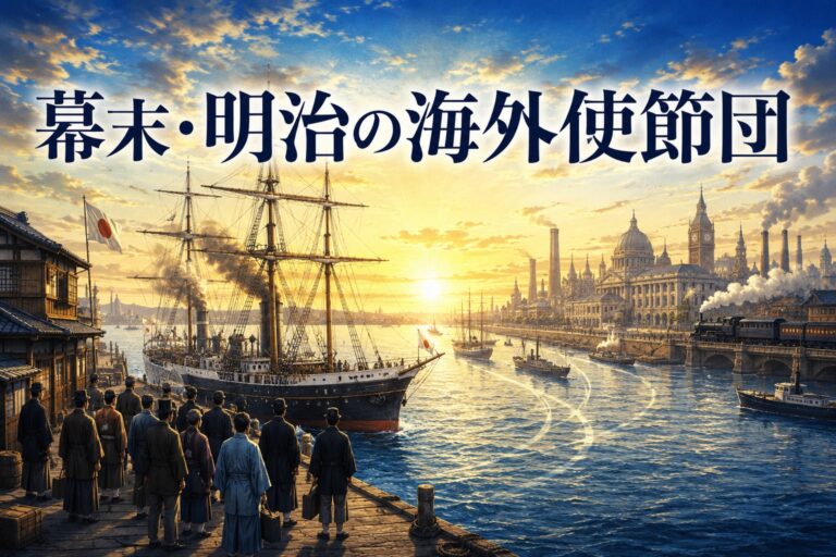 幕末・明治の海外使節団まるわかりガイド|遣米使節・遣欧使節・岩倉使節団・留学生を時系列で解説