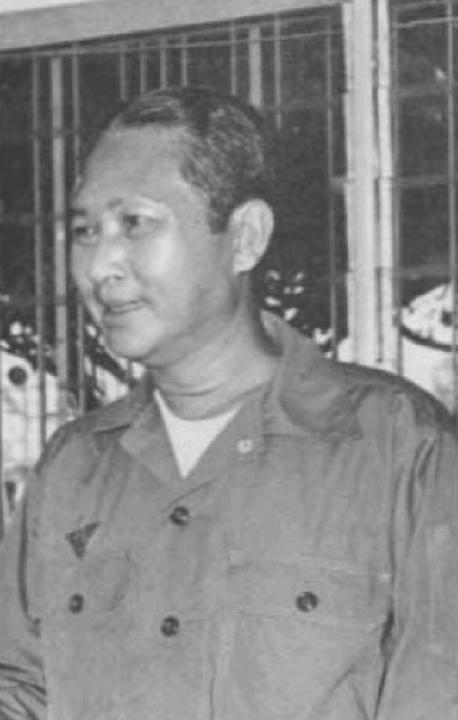1972年のクメール共和国大統領ロン・ノル