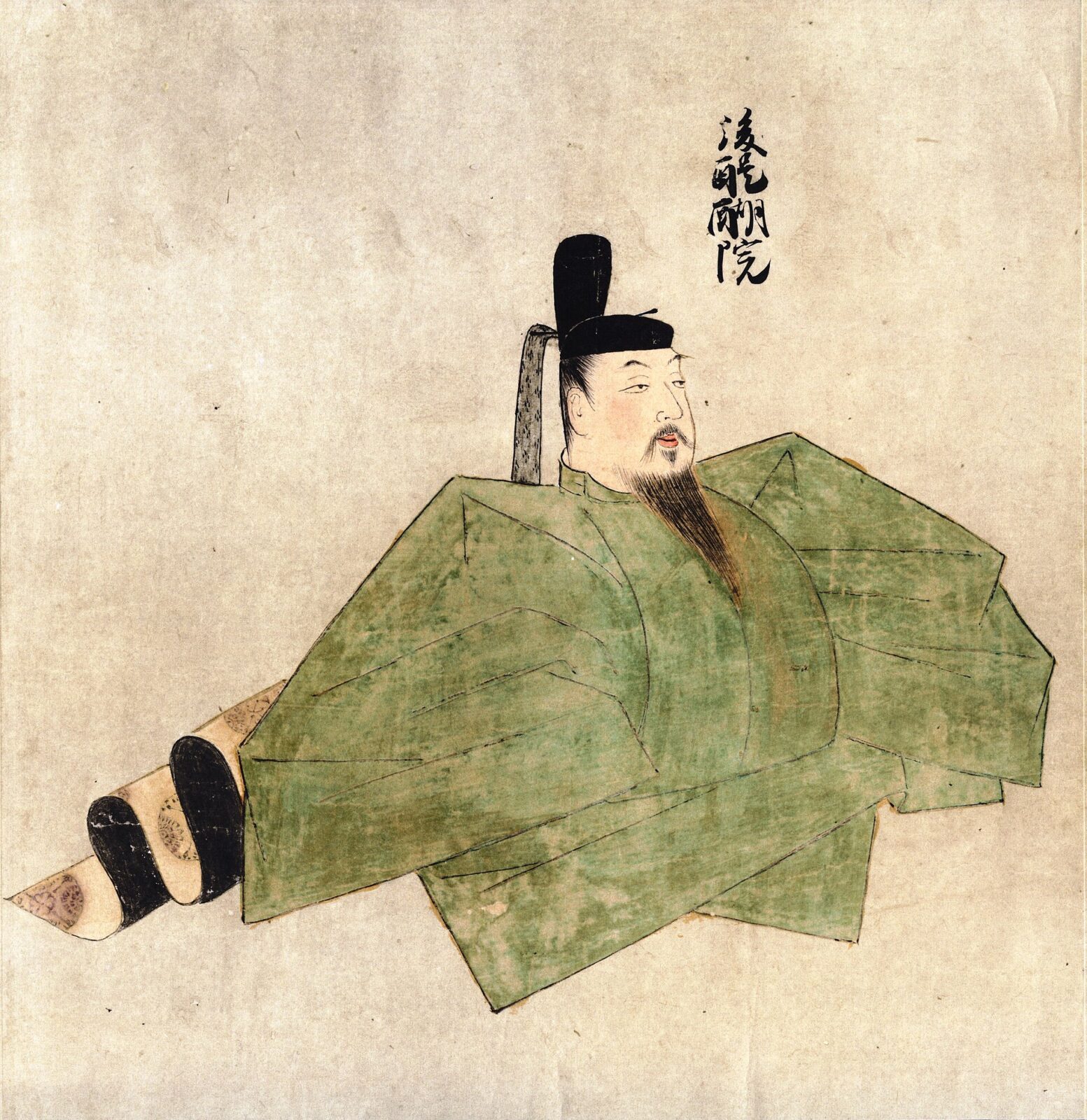 14世紀前半に描かれた『天子摂関御影』の後醍醐天皇像