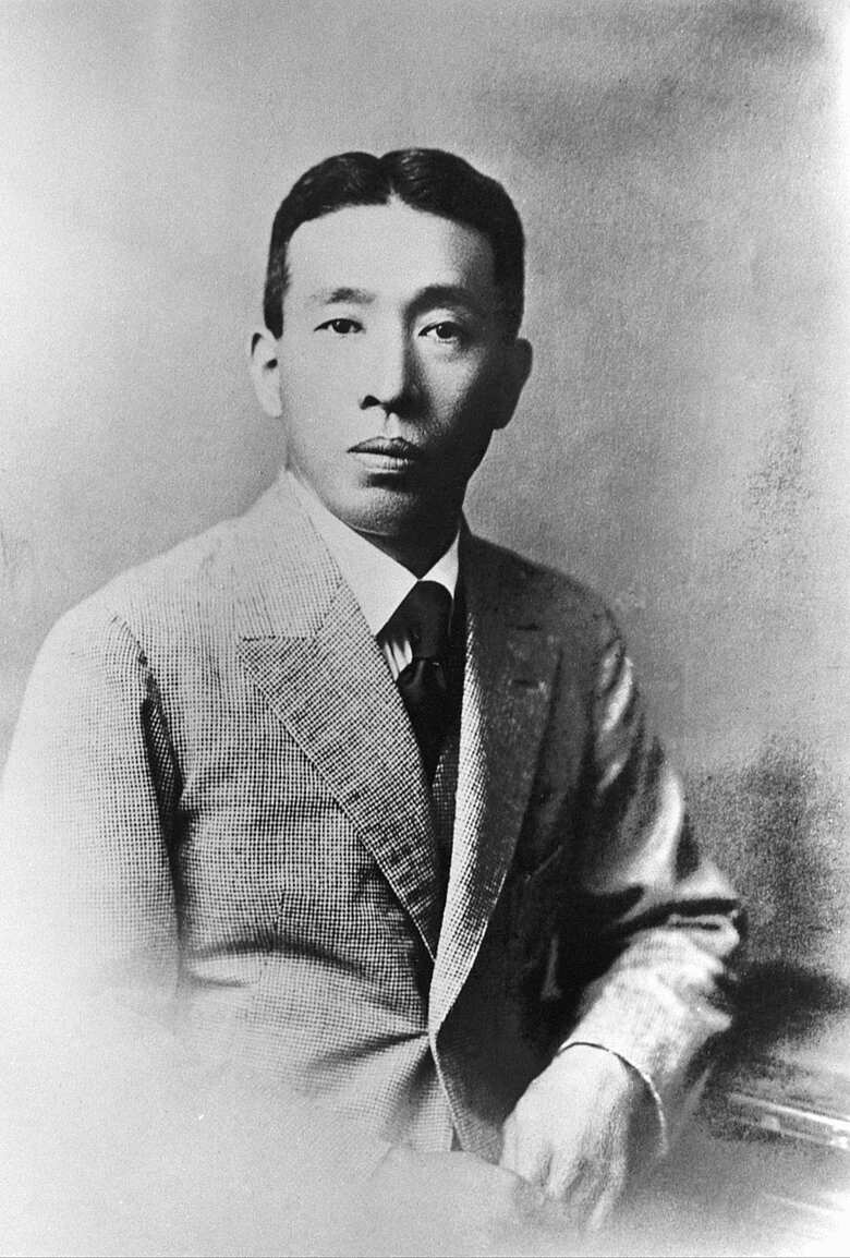 サントリーの前身である鳥井商店を創業した鳥井信治郎の肖像
