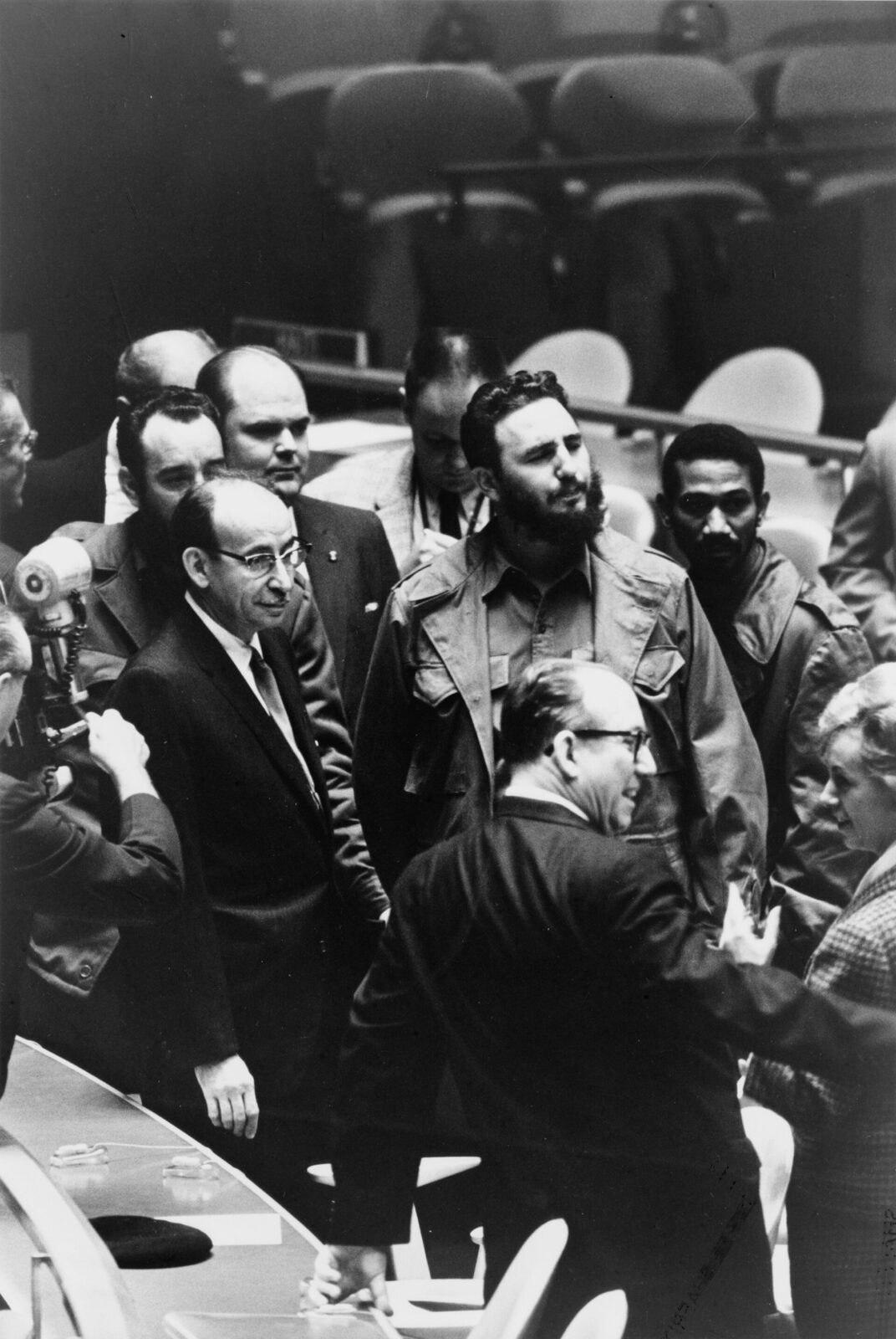 1960年9月、国連総会に出席したキューバのフィデル・カストロ