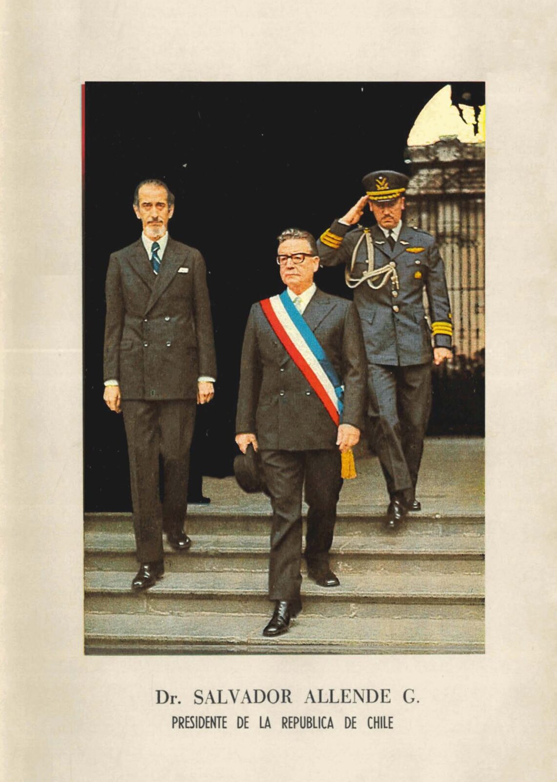 1972年のチリ大統領サルバドール・アジェンデの肖像