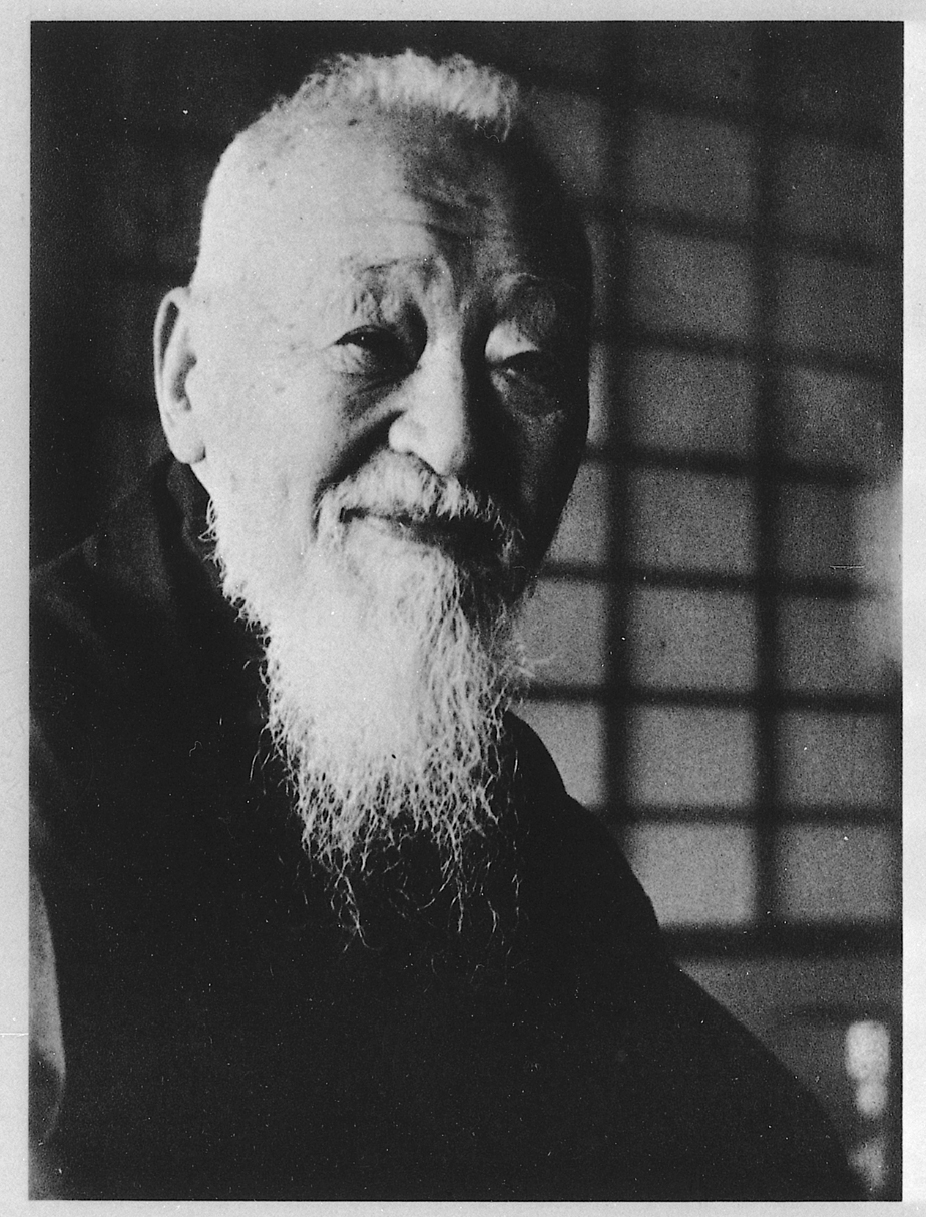 旧三井物産の初代社長となった益田孝の肖像