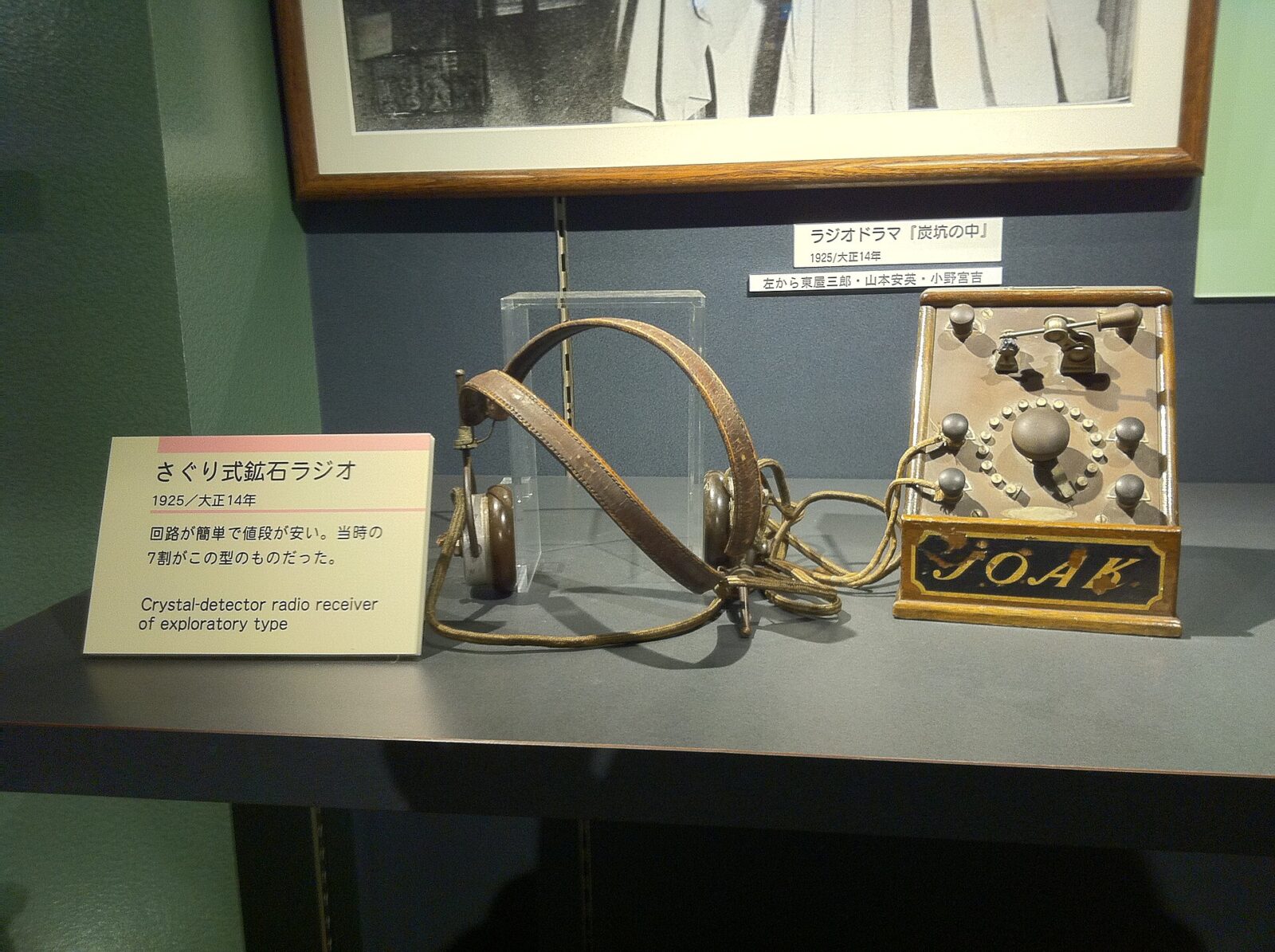 1925年式の鉱石ラジオ受信機
