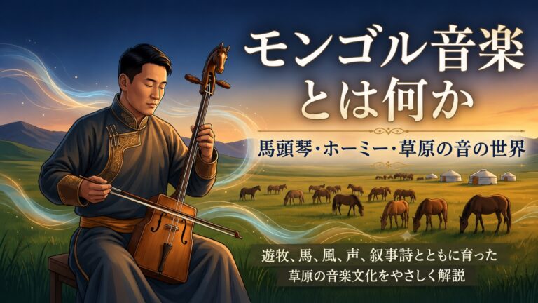 モンゴル音楽とは何か|馬頭琴・ホーミー・草原の音の世界