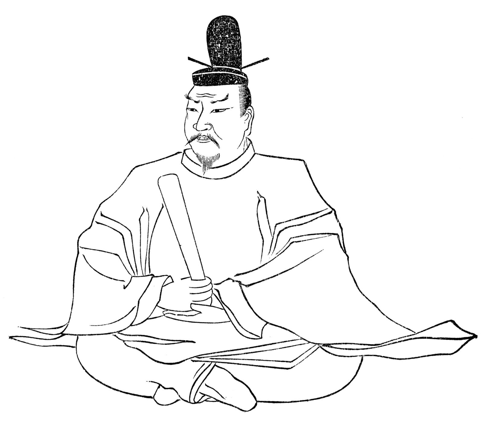 1880年刊『集古十種』に収められた天武天皇の肖像図