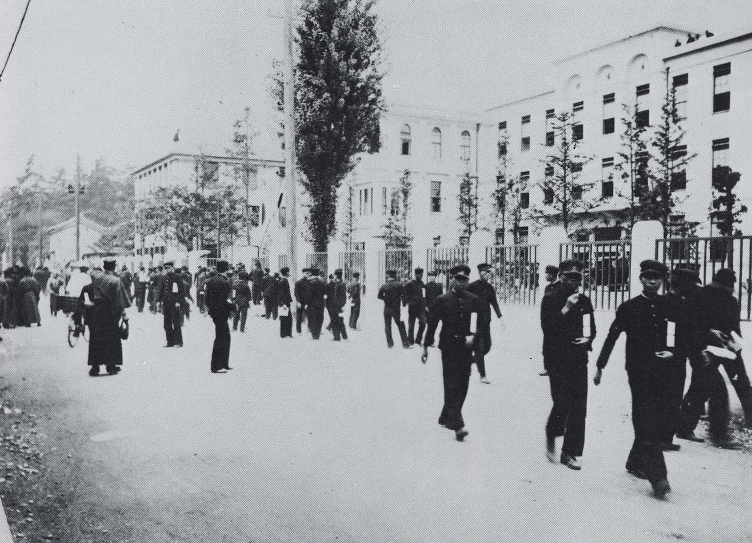 1930年頃の立命館大学広小路学舎周辺