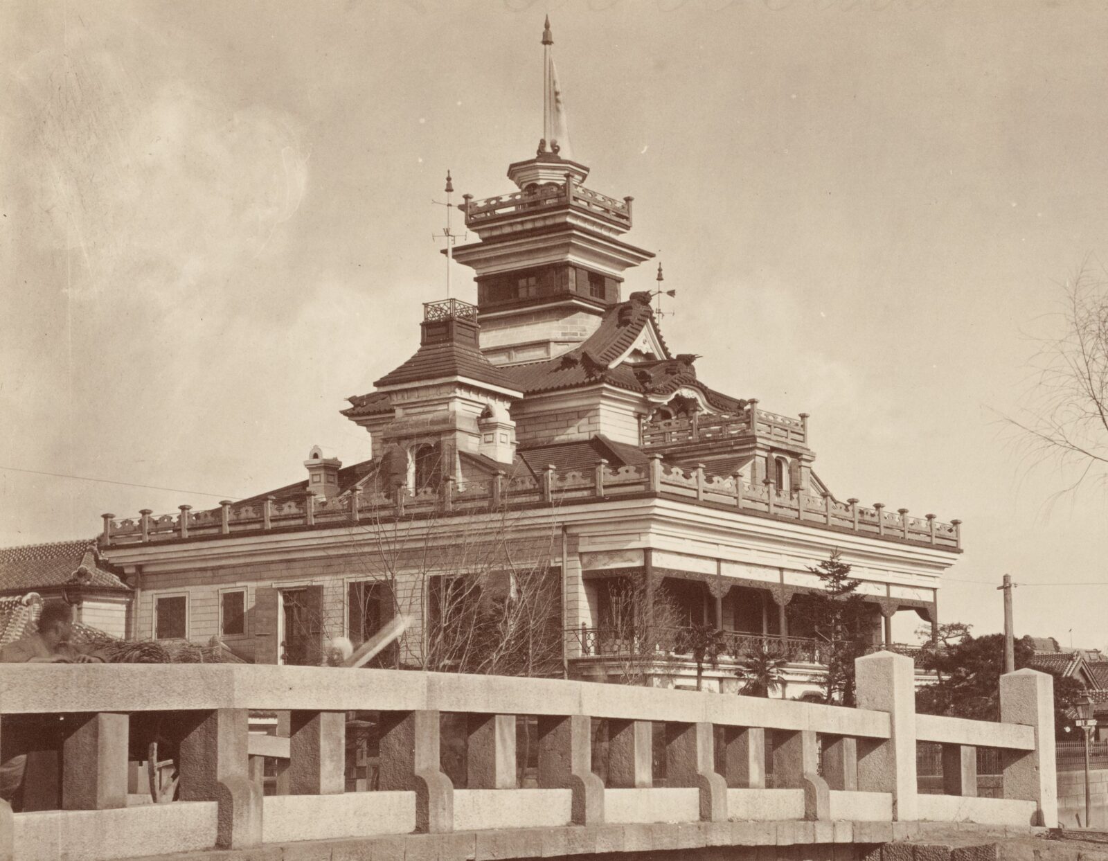 1884年、兜町に建っていた第一国立銀行の洋風建築