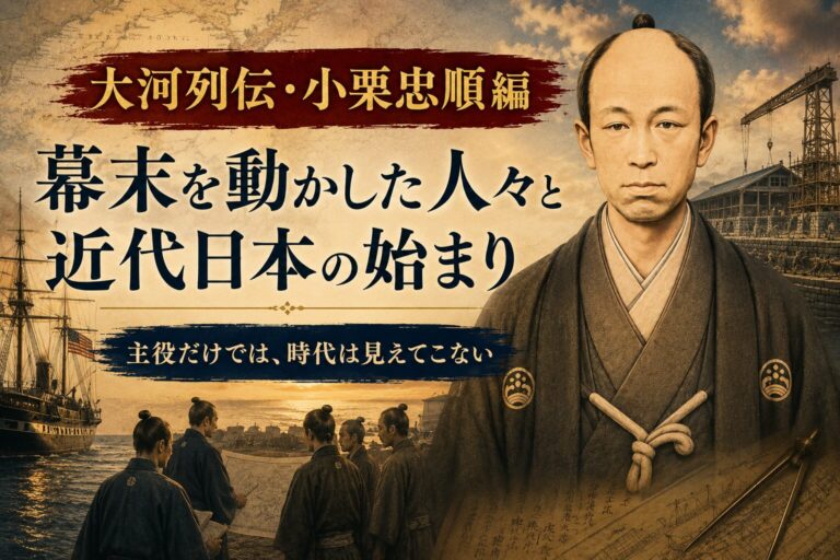 大河列伝・小栗忠順編|幕末を動かした人々と近代日本の始まり