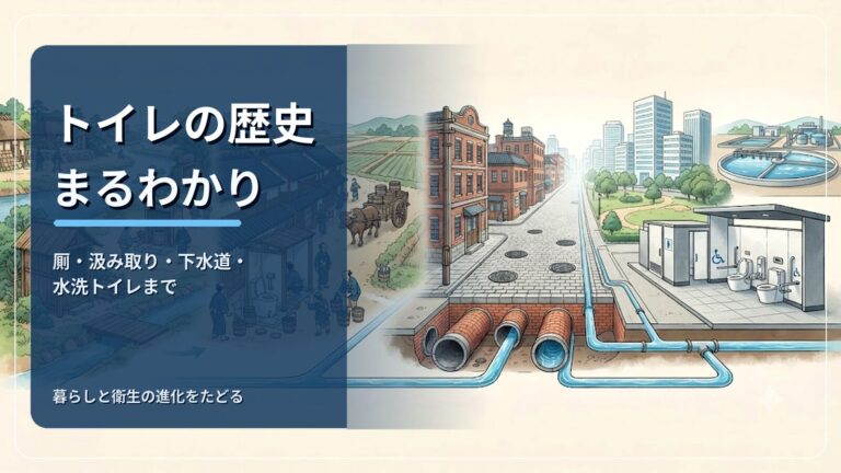 トイレの歴史まるわかりガイド|厠・汲み取り・下水道・水洗トイレまで