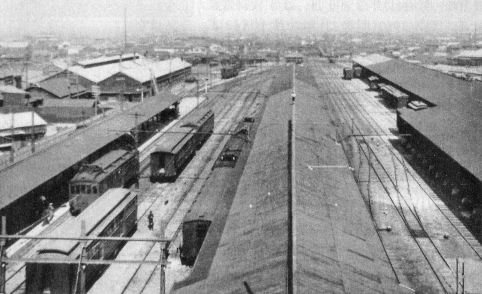 1927年の東武伊勢崎線浅草駅構内