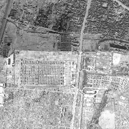 戸山ハイツと戸山公園周辺の1945年から1950年の空中写真