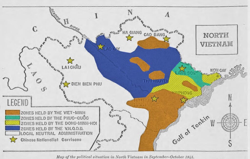 1945年9月から10月の北部ベトナムにおける政治勢力図
