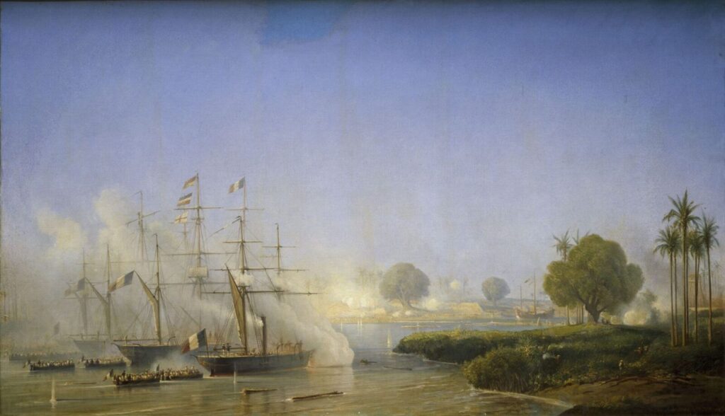 フランス艦隊による1859年のサイゴン攻略を描いた1867年の絵画