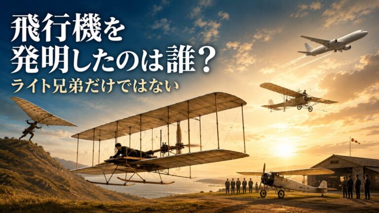 飛行機を発明したのは誰?ライト兄弟と競争者たち、日本航空史まで