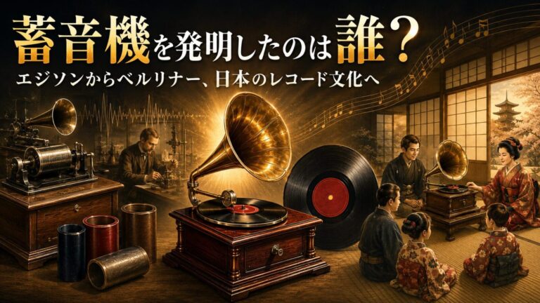 蓄音機を発明したのは誰?エジソンからベルリナー、レコード産業と日本の音文化まで