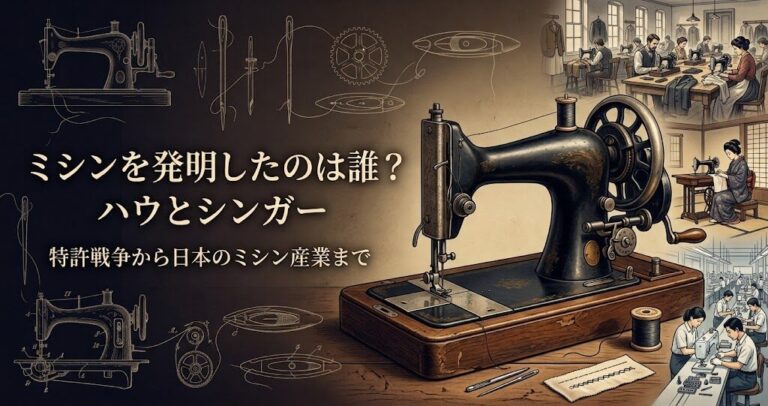 ミシンを発明したのは誰?ハウとシンガー、特許戦争から日本のミシン産業まで