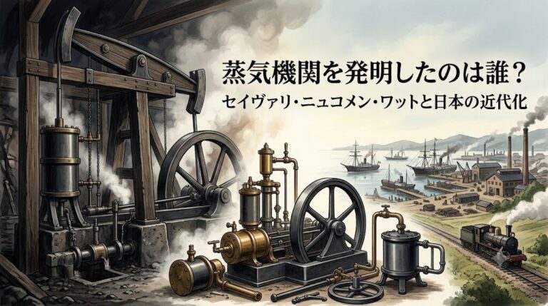 蒸気機関を発明したのは誰?ワット以前のセイヴァリ・ニューコメンと日本の近代化