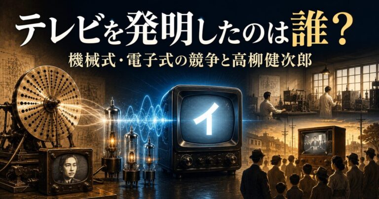 テレビを発明したのは誰?機械式・電子式の競争と高柳健次郎、日本のテレビ史