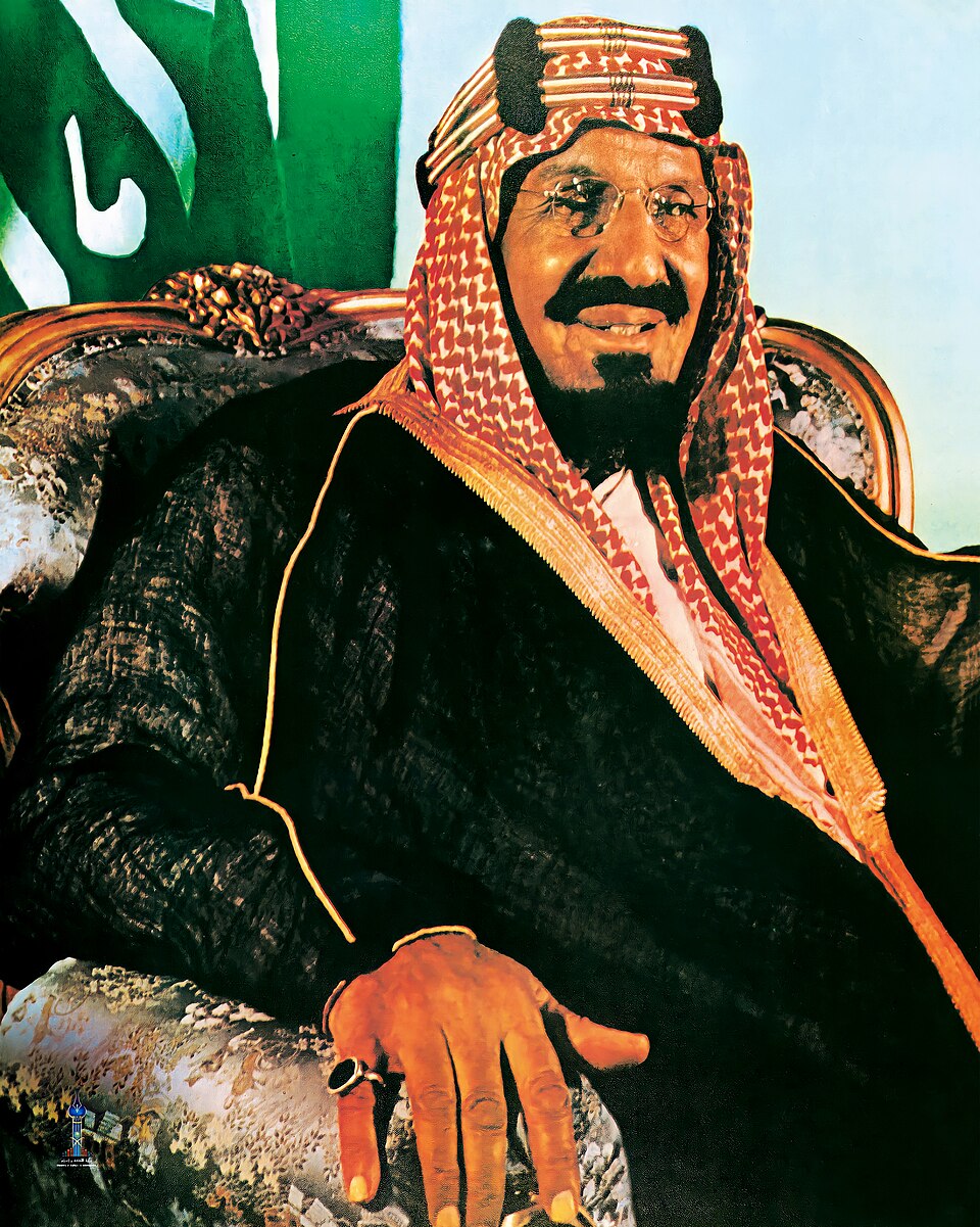 サウジアラビア建国者アブドゥルアズィーズ王の公式肖像