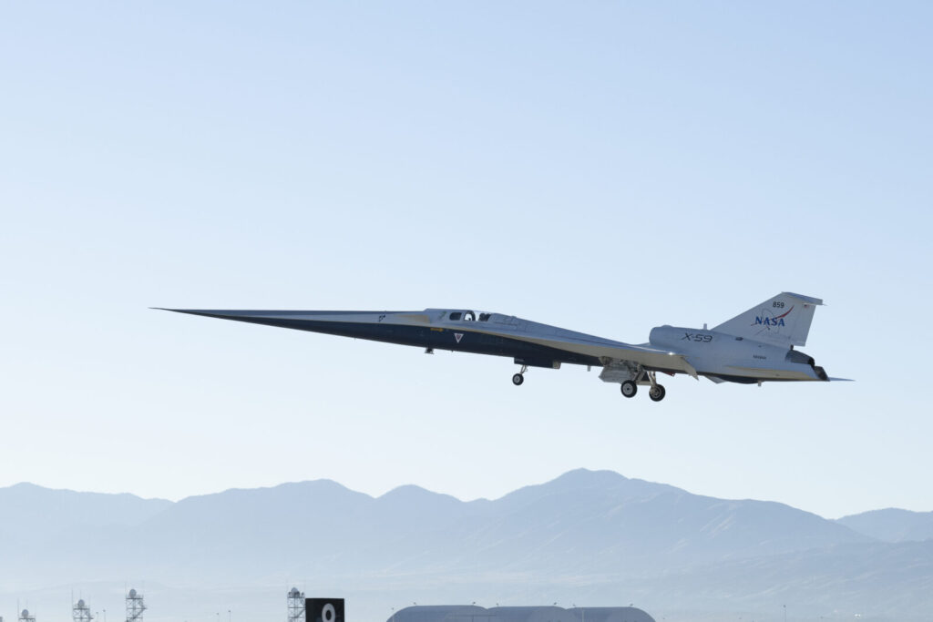 2025年10月に初飛行したNASA X-59 Quesst