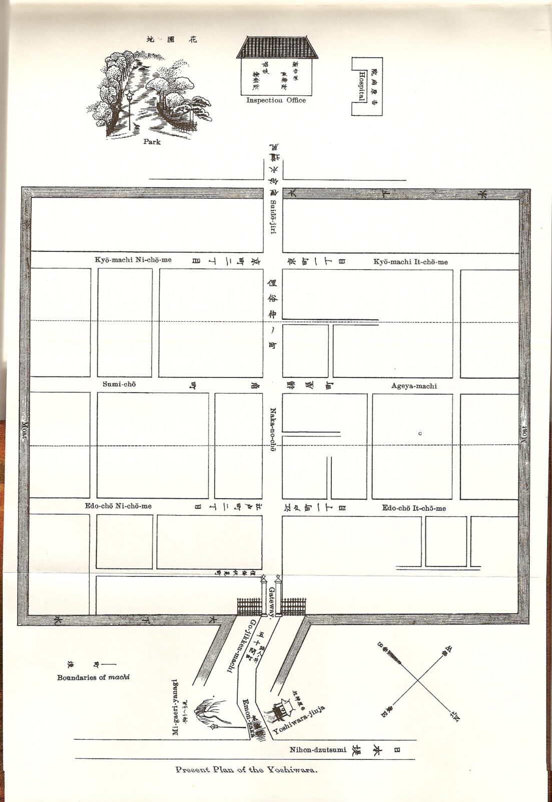 1905年の吉原遊郭平面図