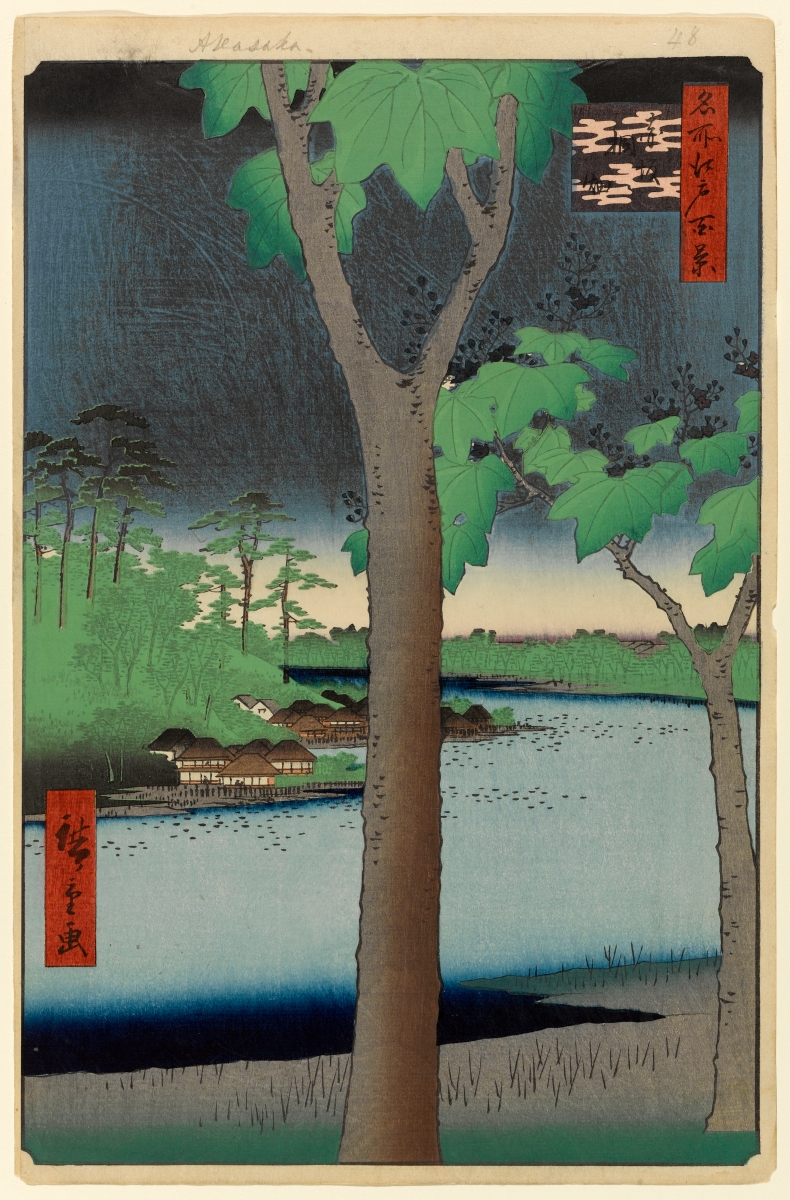 歌川広重「名所江戸百景 赤坂桐畑」に描かれた江戸時代の赤坂と溜池