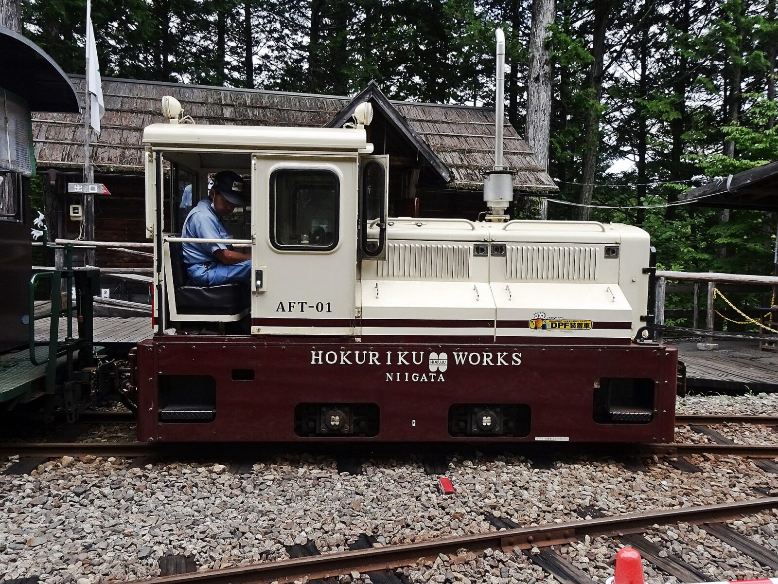 現在の赤沢森林鉄道のディーゼル機関車