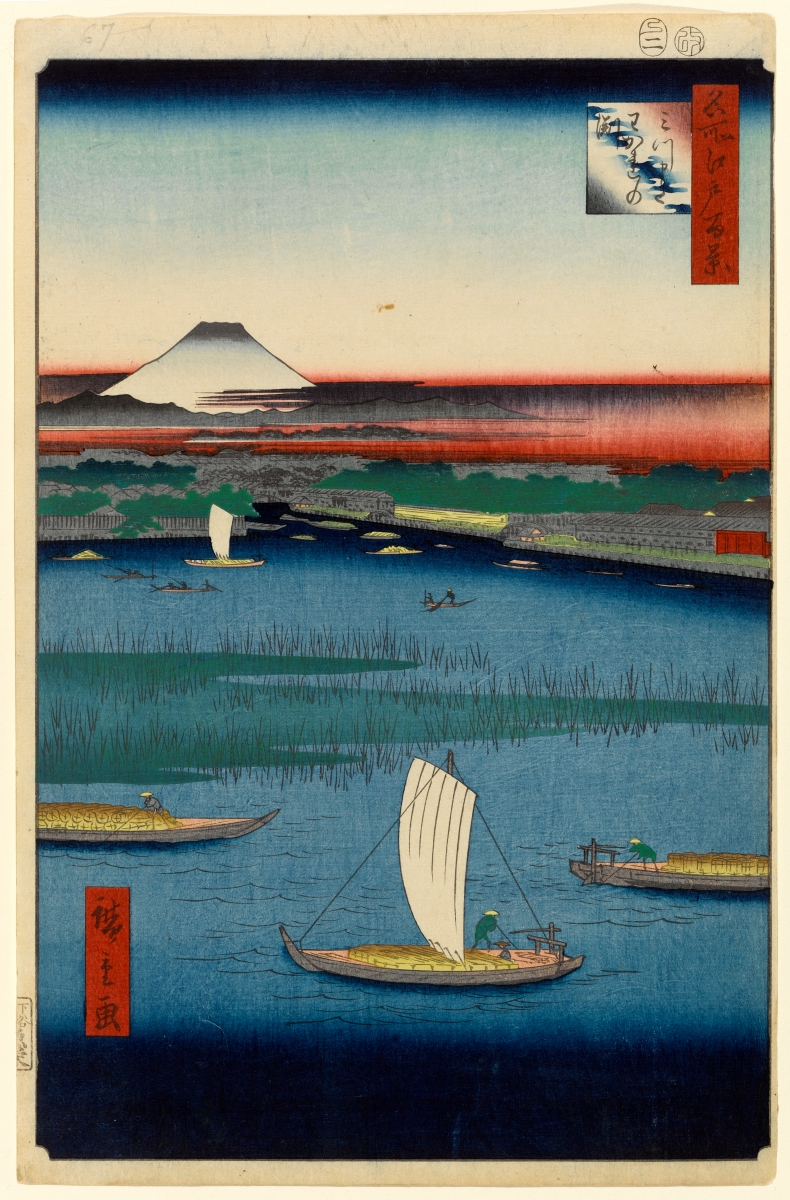 歌川広重が描いた名所江戸百景「みつまたわかれの淵」