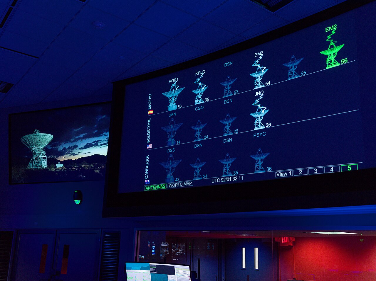 2026年4月にArtemis IIの信号取得を示したNASA Deep Space Networkの管制表示