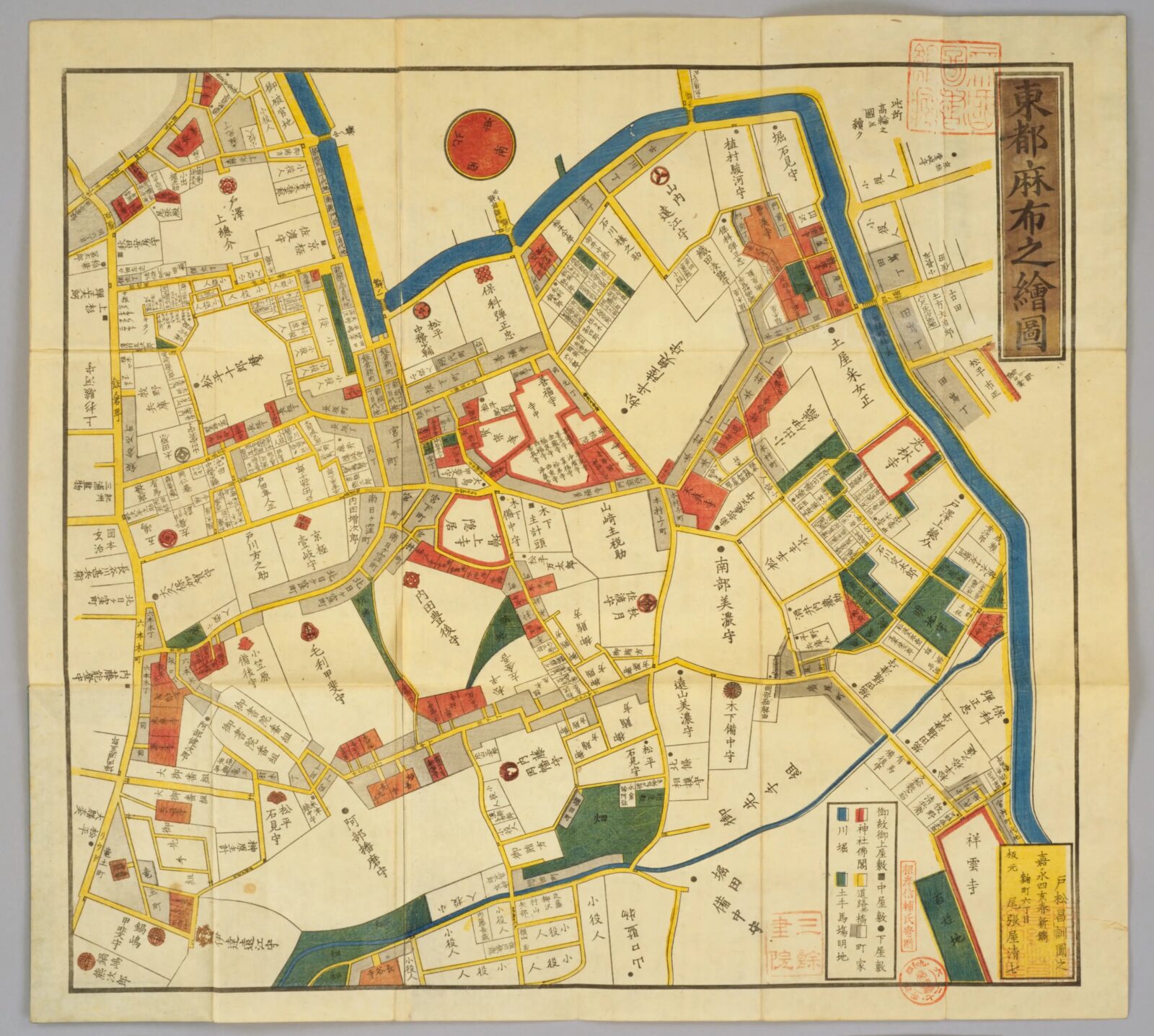 尾張屋版江戸切絵図「麻布絵図」