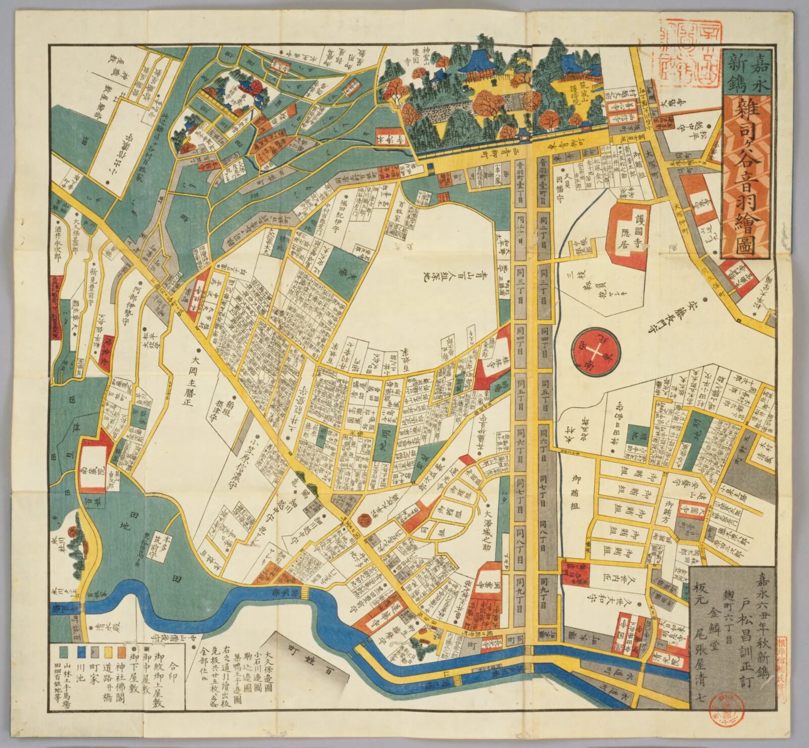 尾張屋版江戸切絵図「音羽絵図」
