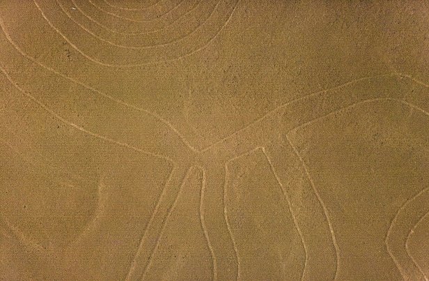 ペルー南部の砂漠に残るナスカの地上絵