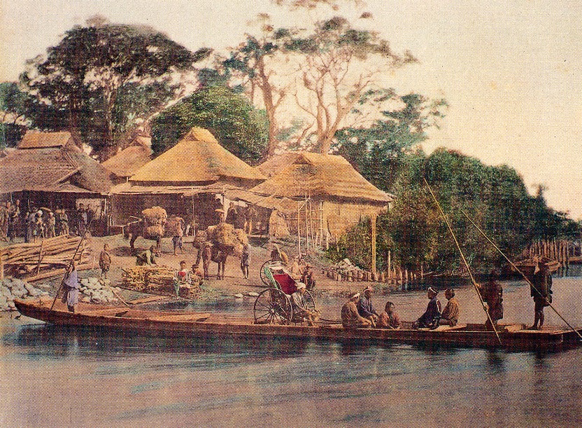 1860年代の六郷の渡しを撮影した写真