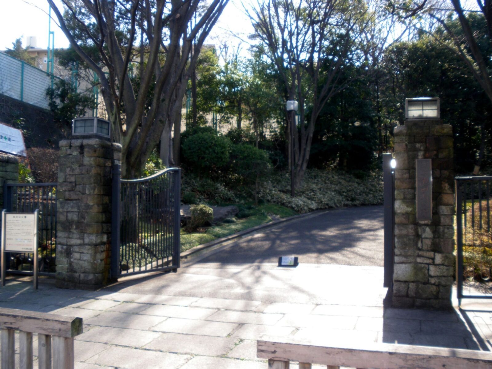 品川区東五反田の池田山公園の園内景観