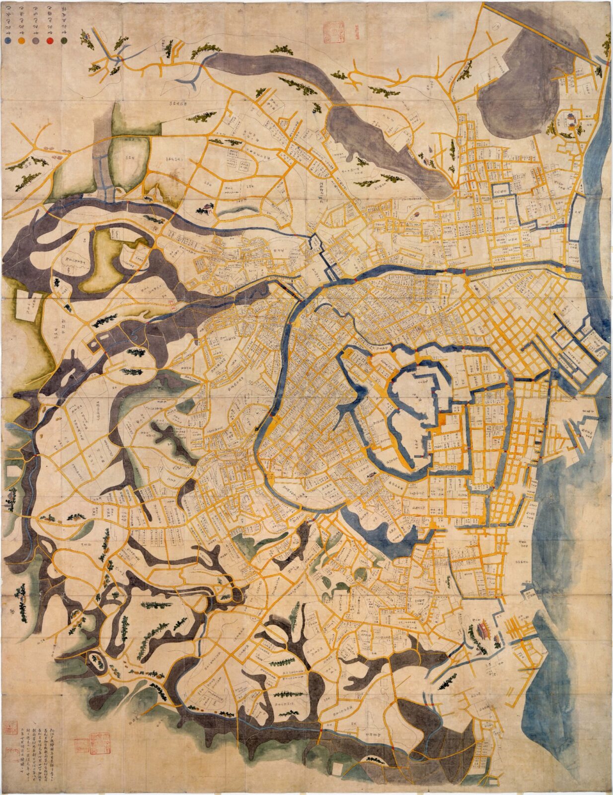 正保年中江戸絵図の全体像