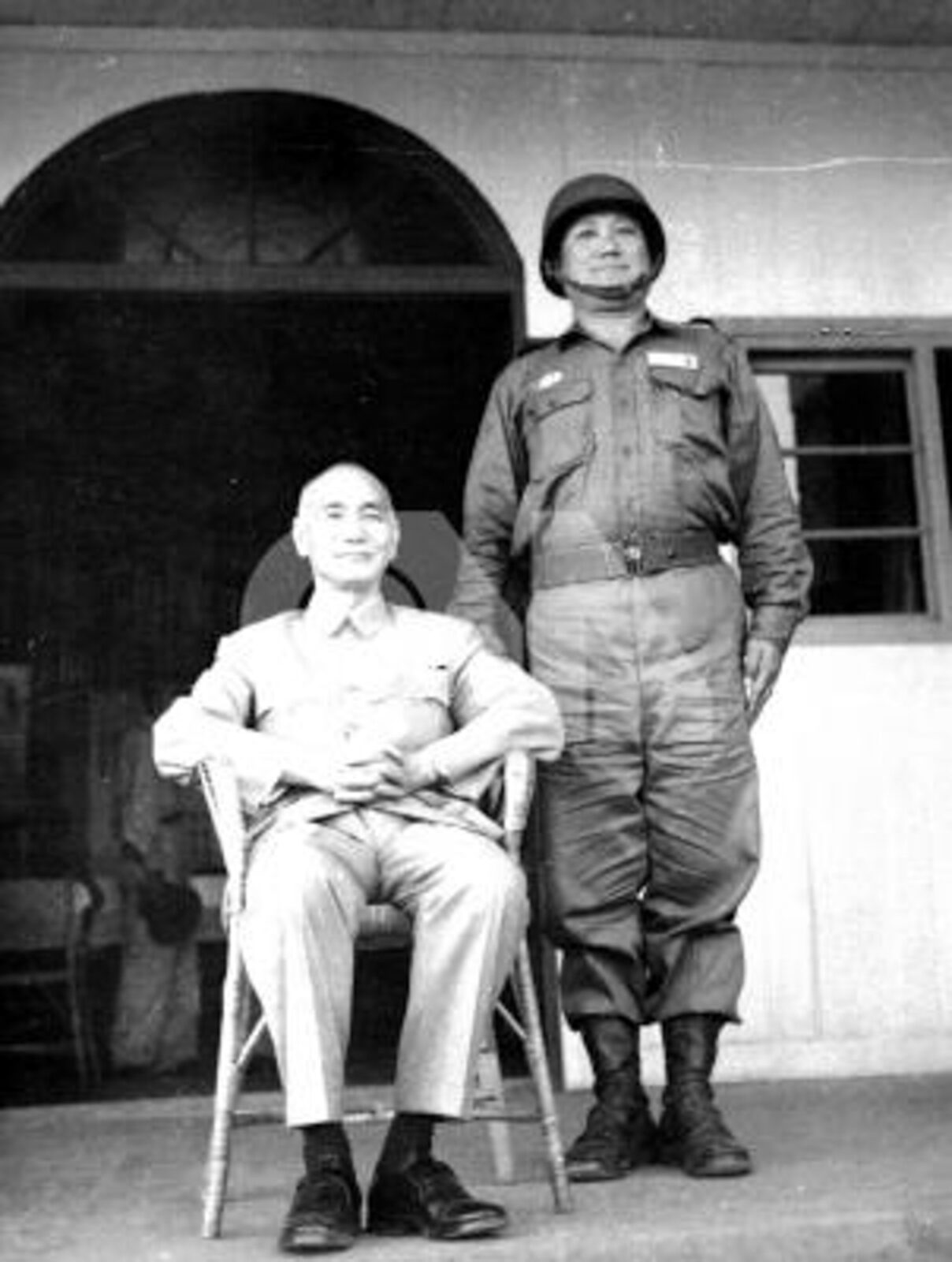 1958年8月19日に馬祖を視察する中華民国総統の蔣介石