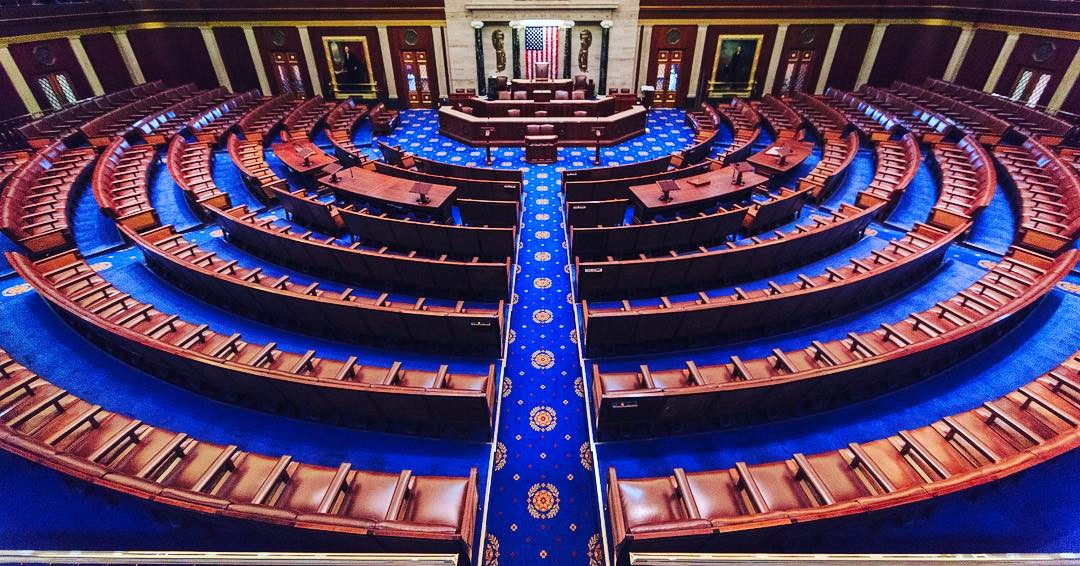 現在の米国下院本会議場の全景