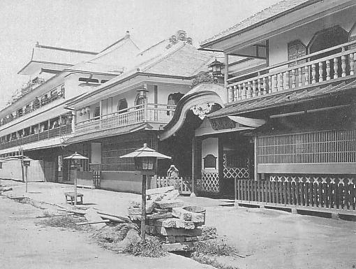 1872年頃の吉原遊郭の街並み
