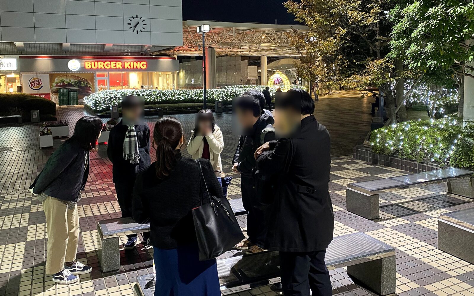 大崎ニューシティで集合する後半の部の参加者
