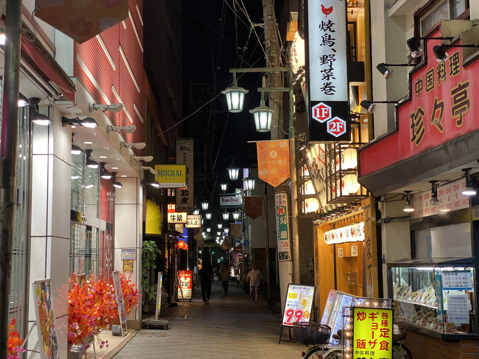 駒込駅近くのさつき通り